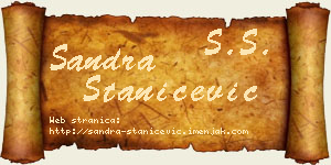 Sandra Stanićević vizit kartica